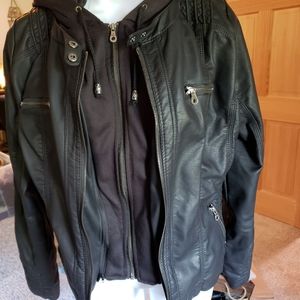 Faux Leather Moto Jacket
